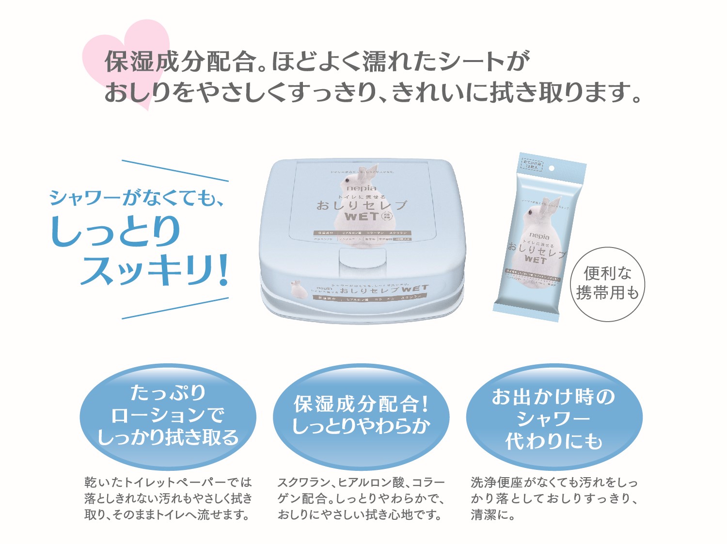 ネピア おしりセレブWET おでかけ用 12枚入り - 画像 (2)